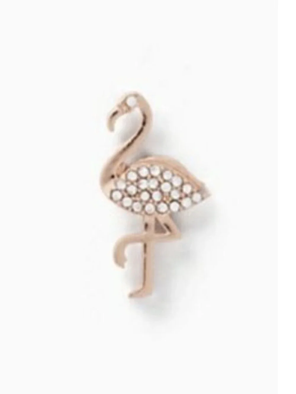 NWT kate spade By The Pool Rose Gold Pave 🦩 🦩 Flamingo Stud Earrings